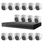 HiLook by Hikvision 16Ch HDoC CCTV Kit with 16x 8MP 4K White Turret Camera with 30m Night Vision (2.8mm Lens)