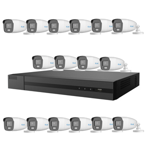 2MP HiLook by Hikvision 16Ch HD-TVI Kit with 16x ColorVu Lite 1080P White Light Bullet Camera (2.8mm lens)