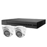 2MP HiLook by Hikvision 4Ch HD-TVI Kit with 2x ColorVu Lite 1080P White Light Mini Dome Turret Camera (2.8mm lens)