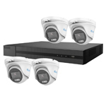 2MP HiLook by Hikvision 4Ch HD-TVI Kit with 4x ColorVu Lite 1080P White Light Mini Dome Turret Camera (2.8mm lens)