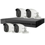 2MP HiLook 4ch HD CCTV Kit with 4x Bullet Camera with 20M IR, PIR Sensor and White Light Alarm