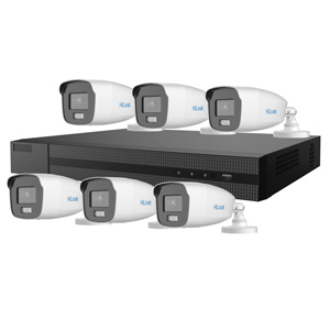 2MP HiLook by Hikvision 8Ch HD-TVI Kit with 6x ColorVu Lite 1080P White Light Bullet Camera (2.8mm lens)