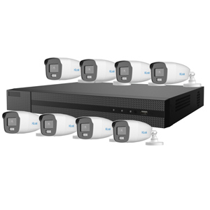 2MP HiLook by Hikvision 8Ch HD-TVI Kit with 8x ColorVu Lite 1080P White Light Bullet Camera (2.8mm lens)