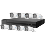 2MP HiLook by Hikvision 8Ch HD-TVI Kit with 8x ColorVu Lite 1080P White Light Bullet Camera (2.8mm lens)