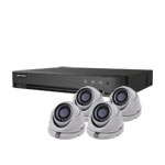 Hikvision 4Ch "Power over Coax" HD-TVI CCTV Kit with 4x 5MP Turret Camera with 20M EXIR Night Vision (3.6mm Lens)