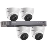 Hikvision 4Ch "Power over Coax" HD-TVI CCTV Kit with 4x 5MP Turret Camera with 40M EXIR Night Vision