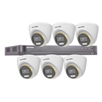 Hikvision 8Ch HD-TVI CCTV Kit with 6x 8MP 4K ColorVu White Light Fixed Turret Camera (2.8mm Lens)