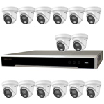 Hikvision 16Ch IP CCTV Kit with 16x ColorVu 4MP Full Time Colour Turret Audio Camera with Built in Mic