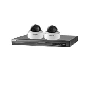 6MP 120dB WDR Hikvision 4 Channel IP CCTV System with 2 x 30m 5MP Vandal Dome Cameras (EasyIP 3.0)