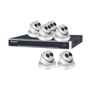 6MP 120dB WDR Hikvision 8 Channel IP CCTV System with 6 x 30m EXIR 5MP Turret Cameras (EasyIP 3.0)
