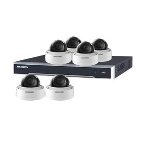 8MP 120dB WDR Hikvision 8 Channel IP CCTV System with 6 x 30m 4K Vandal Dome Cameras (EasyIP 3.0)