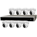 Hikvision 8Ch 4K IP CCTV Kit with 8x 8MP DarkFighter AcuSense Turret IR Camera with Built In Mic