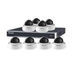8MP 120dB WDR Hikvision 16 Channel IP CCTV System with 8 x 30m 4K Vandal Dome Cameras (EasyIP 3.0)